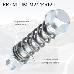 2PCS Professional Exhaust Flange Bolt and Nut Kit with Springs, Color: Silver