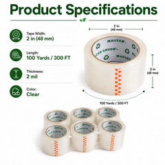 18 Rolls Shipping Box Packing Sealing Tape 2″ x 100 Yards 300FT w/ FREE Shipping