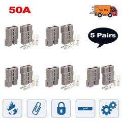 10Pack For Anderson Style Plug Connectors DC Power 50 AMP 600V 6AWG