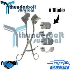 Kolbel Retractor Complete Set With 6 Blades,German Surgical Orthopedic Retractor