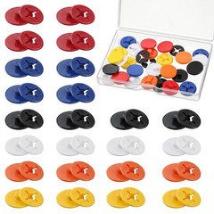 24 PCS Multicolor Bib Snaps for Runners, Race Number Buckle Fixing System, Triat