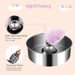 ROVSUN Commercial Cotton Candy Machine with Cart Sugar Floss Maker 950W Party