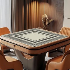 Vintage Black and White Mahjong Mat for Table 31.5 X 31.5 in, Gifts for Mahjo…