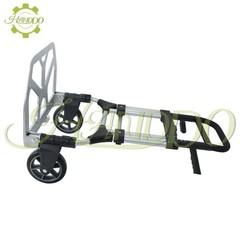 500 LB Aluminum Folding Hand Truck with Telescoping Handle with 8 inch Wheels