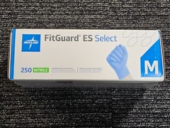 (1500-Pieces)FitGuard Medium Nitrile Gloves Textured Fingertips Powdered-Free