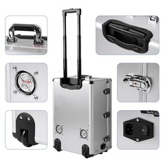 Portable Mobile Dental Delivery Unit Air Compressor Syringe Suction 4 Hole USA