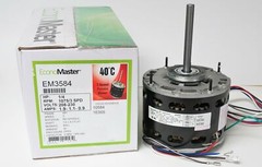 Air Handler Furnace HVAC Blower Motor 3584 1/4 HP 1075/3 RPM 230V 48 Frame