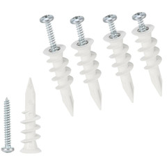 Self Drilling Drywall Plastic Anchors with Screws, Expansion Screws 100 Piece…