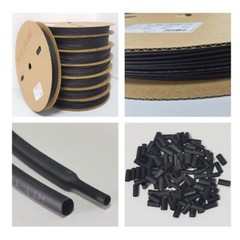 Black Heat Shrink Tube 2:1Unlined &3:1 4:1 Adhesive Glue Lined Heatshrink Sleeve