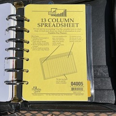 Franklin Covey Leather Ring Planner Binder Classic Size W/Inserts Zip Closure
