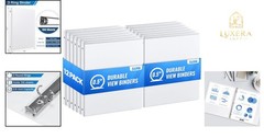 12 Pack White 0.5-inch 3-Ring Binders 100 Sheets Plastic Office School