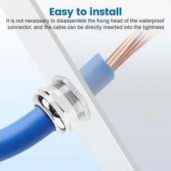 2 Pcs 1″ NPT NickelPlated Copper Waterproof Cable Gland, IP68 Waterproof Adju…