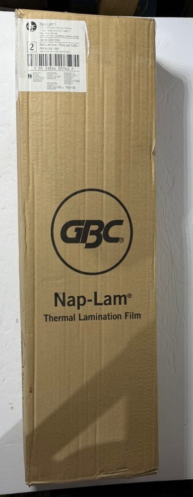 2 Rolls GBC Nap Lam I Laminating Roll Film 300004 Nap-Lam 1.5mil 25” x 500’