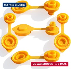 5-Pack Gas Can Vent Cap Kit – Yellow Vent Plugs for Old Style Fuel Jugs