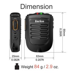 ANYSECU Inrico Wireless PTT Microphone – B01 iOS 63 x 25.6 x 90 cm, Black