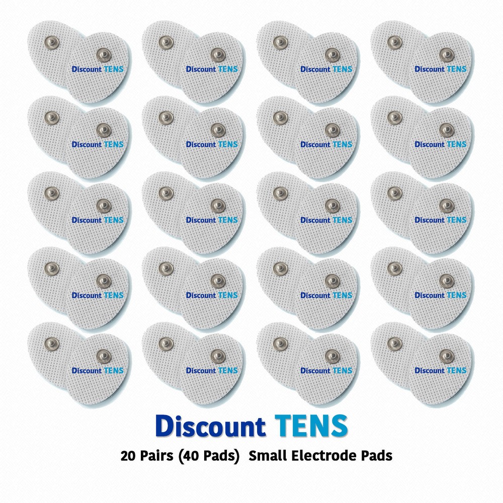 TENS Small Snap On Electrode Pads, 20 Pairs (40 Pads)