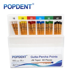 POPDENT Dental Endo Gutta Percha Points Root Canal Taper .02/.04/.06 #15-#40