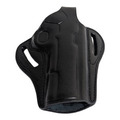 OWB Thumb Break Fits Colt 1911_Concealed Carry Leather Belt Gun Holster Black