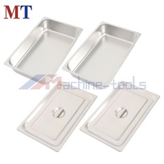 2-Pack Full Size Hotel Steam Table Pan with Lid 4 Inch Deep Stainless