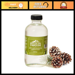 100% Pure Gum Spirits Turpentine Oil – Natural Paint Thinner, 8oz – Locally Sour