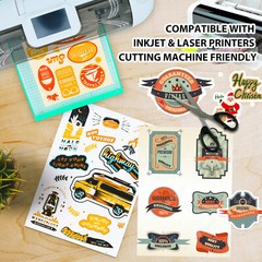 300 Sheets Koala Sticker Paper 8.5×11 Matt White Full Sheet Label Inkjet / Laser