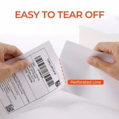 4000pc (4×6) Fanfold Direct Thermal Shipping Labels for Zebra and Rollo Printers