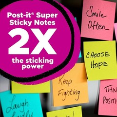 Post-it Super Sticky Notes, 3 Sticky Note Pads, 3 x 3 in., School Supplies for S