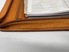 Franklin Covey Planner Tan Leather Zip Planner Heritage Travelware 756643 Zipper