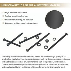 402 Pieces Black M3 x 30/35 /40/45 /50 mm Button Head Socket Cap Screws Nuts …