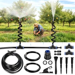 High-Flow Tree Irrigation System, 15FT 12mm Hose & 2Pcs 6.5FT Adjustable Nozz…