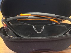 No Cry Safety Glasses Clear Anti-Scratch Wraparound Lenses Adjustable Arms Case