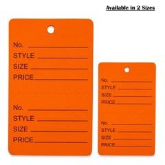 500 Qty Unstrung Colored Price/Receipt Tags w/Easy-Tear Stub
