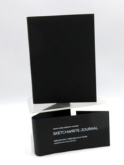 Sketch Write Sketchbook and Journal Leather Cover 4X6″ Graphic Image BLACK
