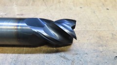Hanita 4VP5S carbide 4fl endmill 1-1/8″ LOC REGROUND to 25mm and recoated