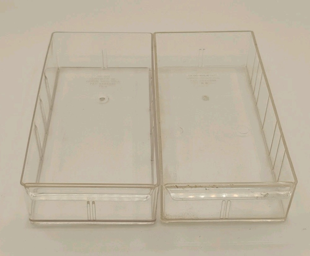 Akro-Mils 20-501 Hard Plastic Clear Replacement Storage Drawers, Lot Of 2