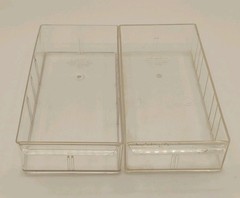 Akro-Mils 20-501 Hard Plastic Clear Replacement Storage Drawers, Lot Of 2