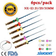 6pcs/pack Dental Endo Root Canal Super Taper Rotary Niti Files 21/25mm/31mm