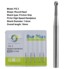 Wave Dental Surgical Carbide Burs FG SURG 25mm FG 19mm Latch Burs LA HP Straight