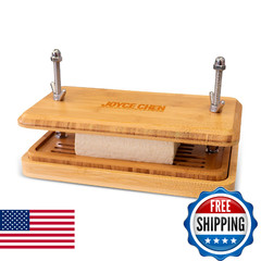 Joyce Chen Bamboo Tofu Press, Built-In Drainage Grate & Removable Drip Tray, Adj