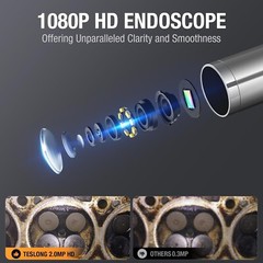Teslong Two-Way 180° Articulating Borescope USB-C Endoscope Camera for iPhone 16