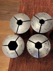 13 ASSORTED HEX SQUARE 16C COLLETS 7/16″ TO 1-1/4″ EMERGENCY HARDINGE LYNDEX