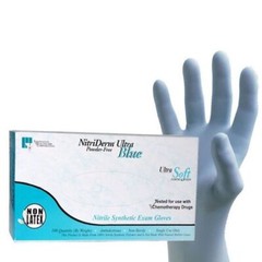 NitriDerm Ultra Blue Nitrile Exam Gloves: Large, Non-Sterile, Powder-Free