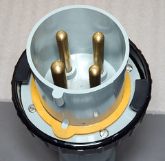 4100P5W Pin & Sleeve Plug 100 Amp 3 Phase 600 Volt, Woodhead DW4100P5W