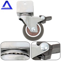 4PCS Heavy Duty U Bracket Shaped 2″ Caster Wheels (2 with brake & 2 without)