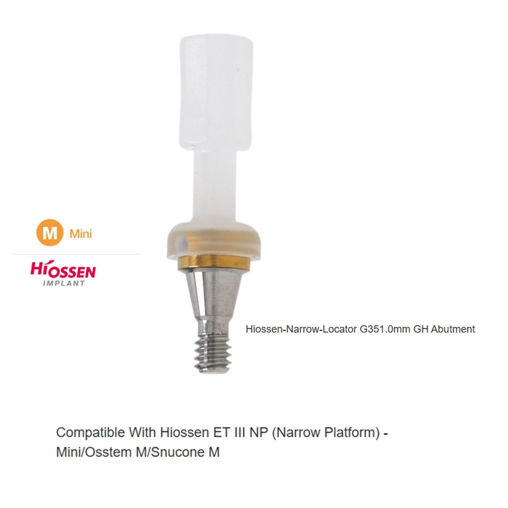 US Hiossen ET Locator Anchor Mini/Regular Implant Retained Removable Overdenture