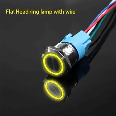 16mm 12V LED ON OFF Waterproof Stainless Steel Latching Push Button Power Switch
