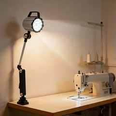 18W IP67 LED Machine Tool Work Light, Adjustable Long Arm Workshop Lamp, 110V US