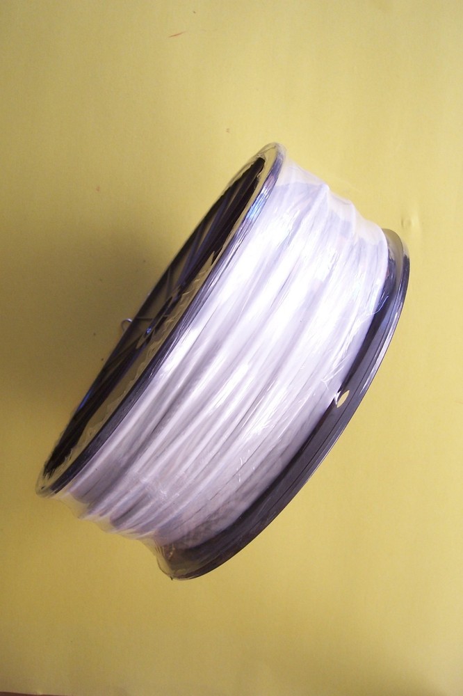 WHITE Vinyl Coated Cable Wire Rope, 1/8″- 3/16″, 7×7, 250 ft reel