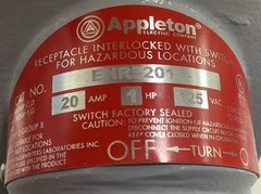 Appleton ENR5201 Explosion-Proof Receptacle w/ Cover 20A, 125V (r53)