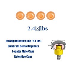 US Implant 2.4 lbs Overdenture Retention Caps Dental Locator Core Tool Universal